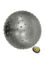 Мяч Фитнес Х- Match 85 см. с шипами массажный, ПВХ, серый, насос в компл. 649230